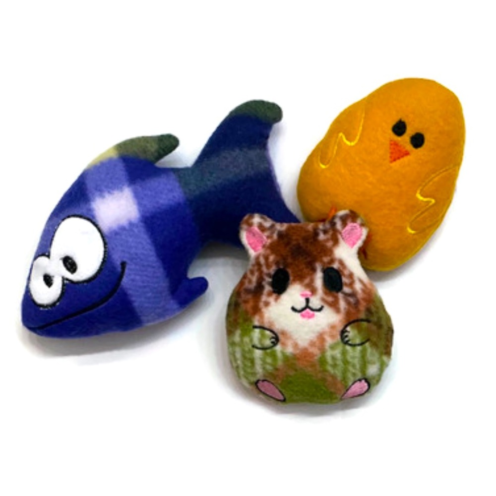 3 New Handcrafted Cat Toys with Organic Catnip